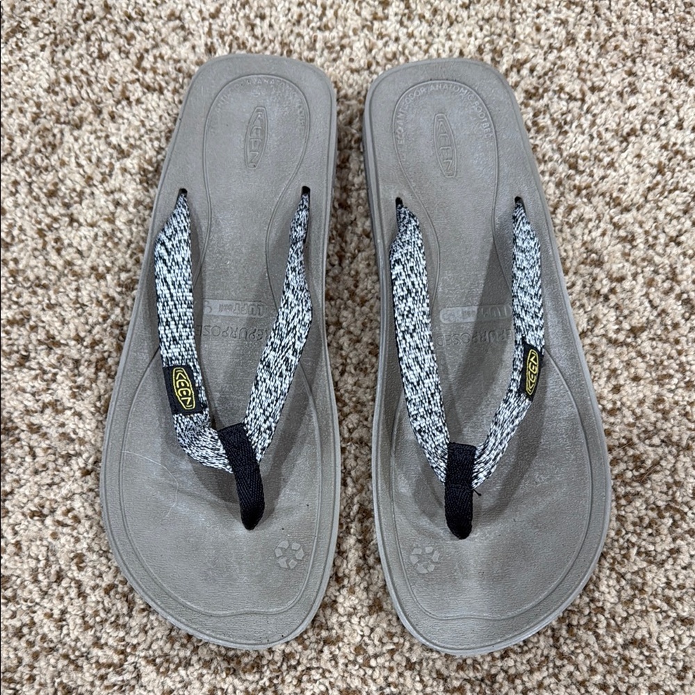 Keen Black and Gray Flip Flops